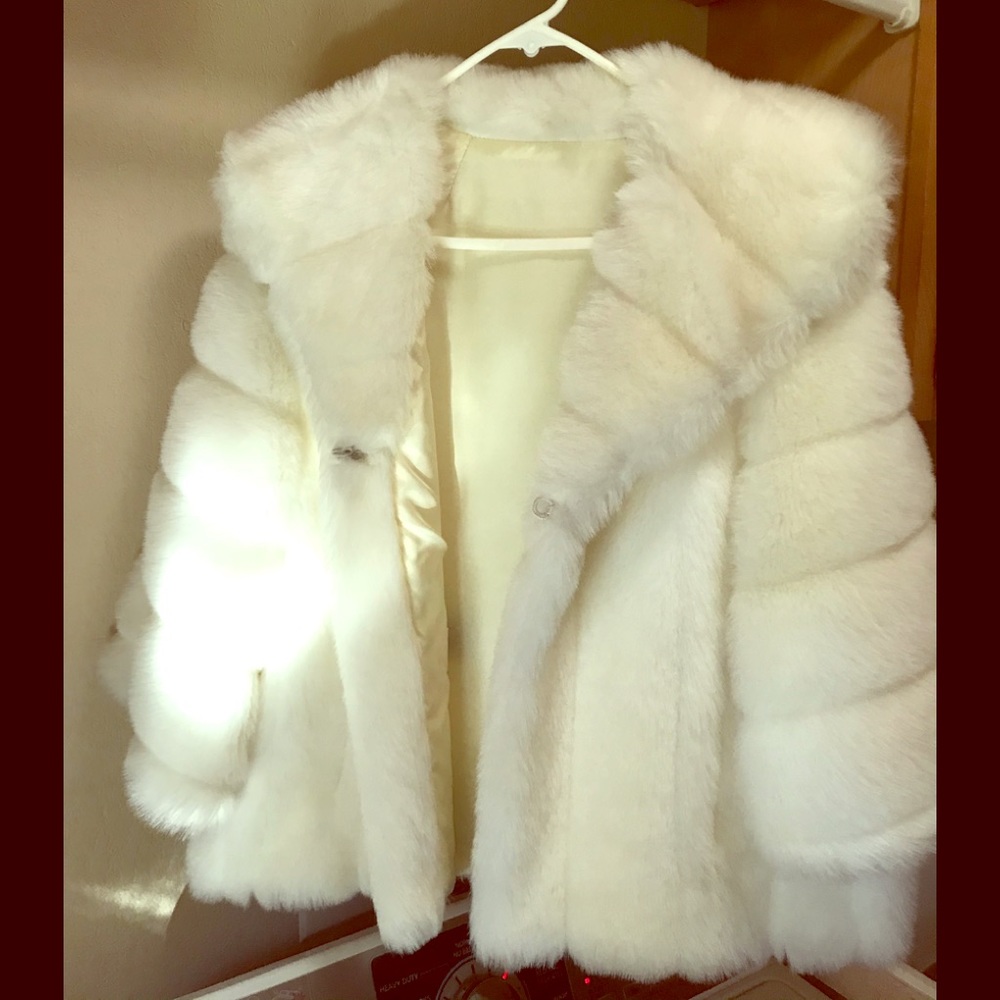 Chateau Creations brand | White Faux Fur Coat